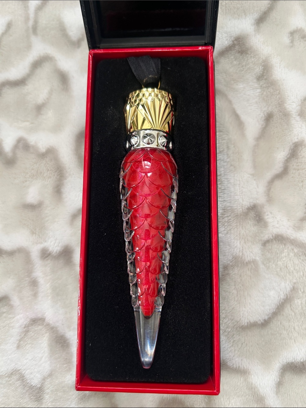 Christian Louboutin Red & Gold Ornate Lipstick